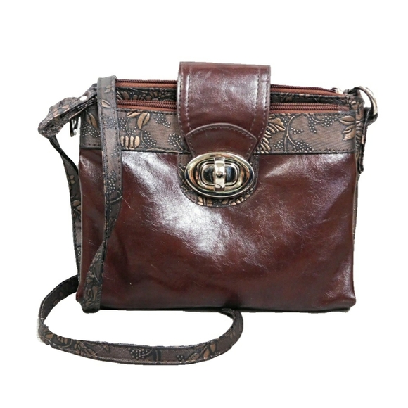 BRACIANO BROWN BRONZE MULTI POCKET CROSSBODY BAG - Picture 2 of 6